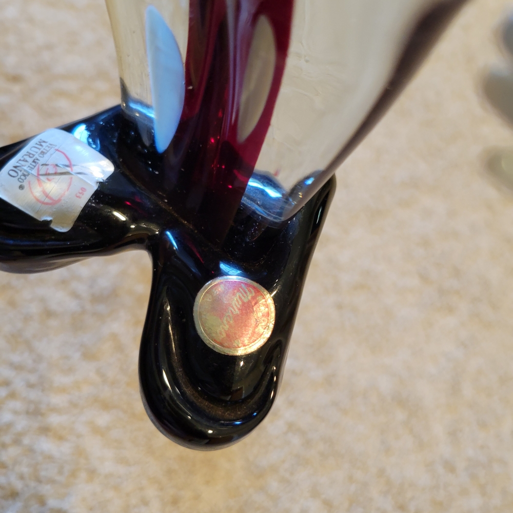 2 Murano Hand Blown Glass Clowns by Fratelli Pitau, Murano Italy - 9" In Tall - Picture 6 of 16